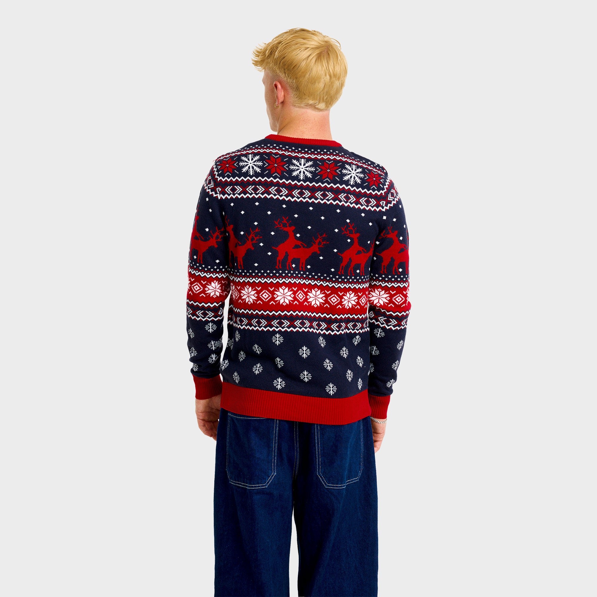Det kække rensdyr julesweater - Herre